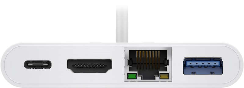 Goobay USB-C Multiport Adapter (HDMI + Ethernet, PD) - White