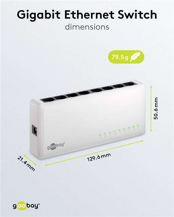 Goobay 8-Port Gigabit Ethernet Switch