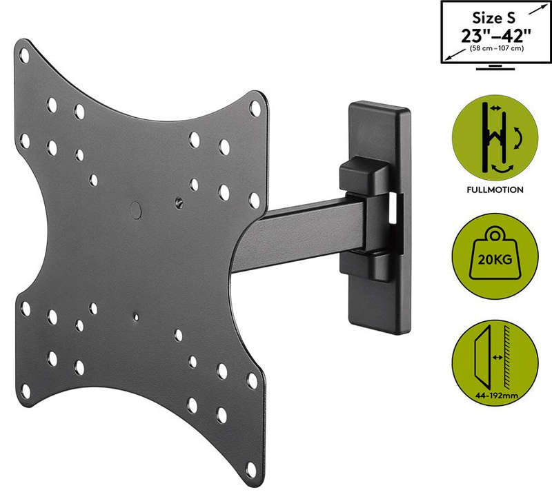 Goobay TV Wall Mount for TVs from 23" to 42" with Swivel and Tilt