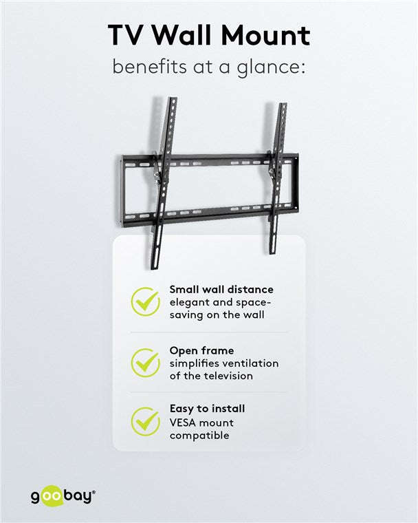 Goobay TV Wall Mount Basic Tilt for TVs from 37" to 70"