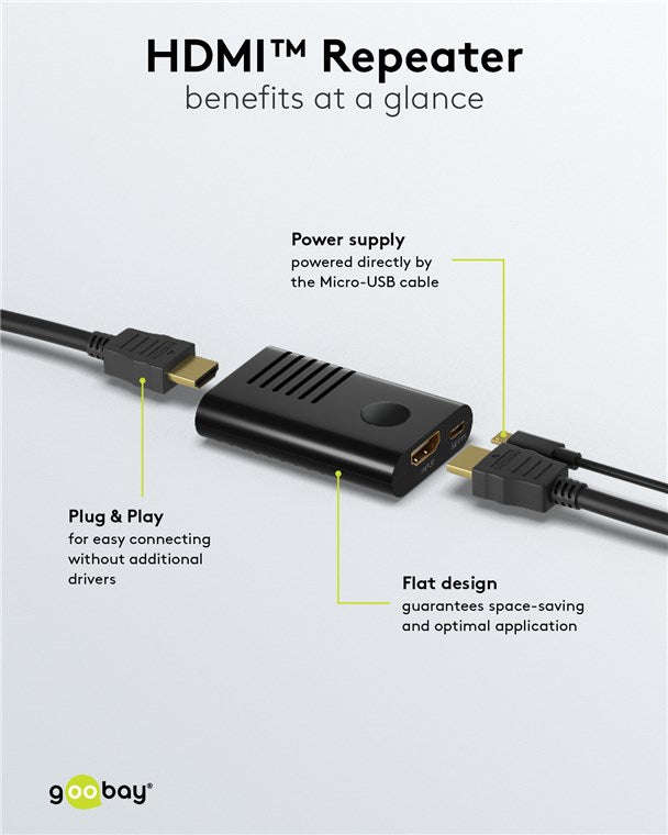 Goobay HDMI Repeater 4K @ 60 Hz up to 20m