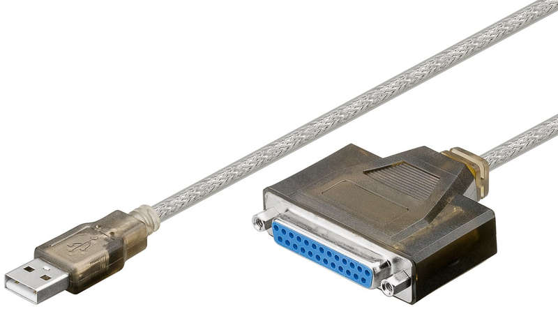 Goobay USB to D-SUB/IEEE 1284 female Printer 1.5m Cable - Transparent