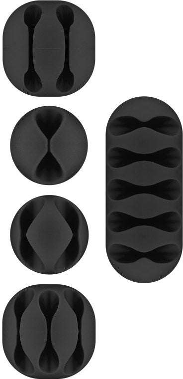 Goobay Cable Management 5-Piece Set - Black