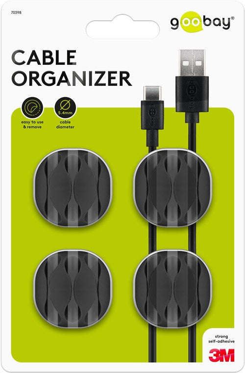 Goobay Cable Management 3 Slots 4-Piece Set