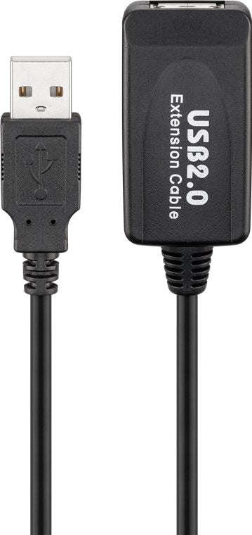 Goobay Active USB 2.0 Extension 10m Cable - Black