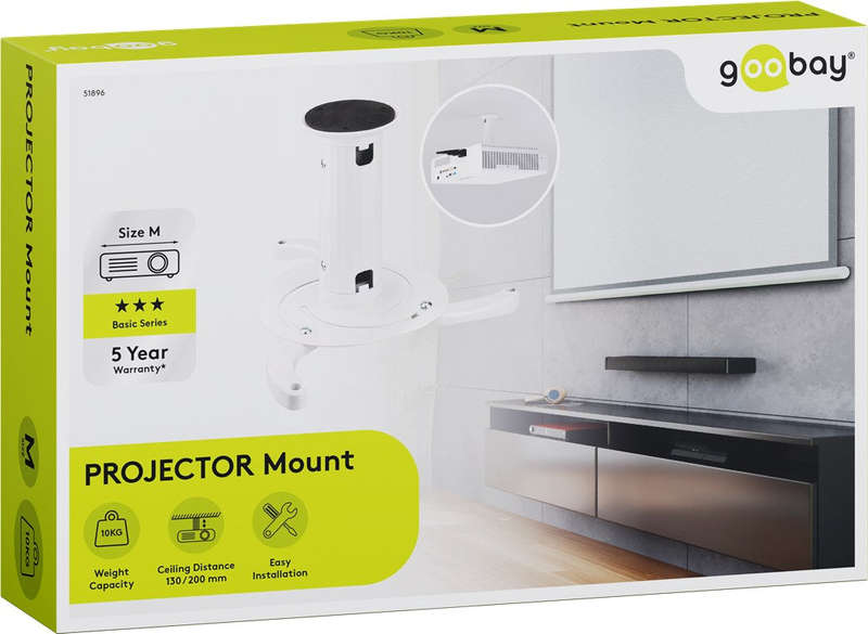 Goobay Projector Ceiling Mount (M) for Small to Medium Projectors