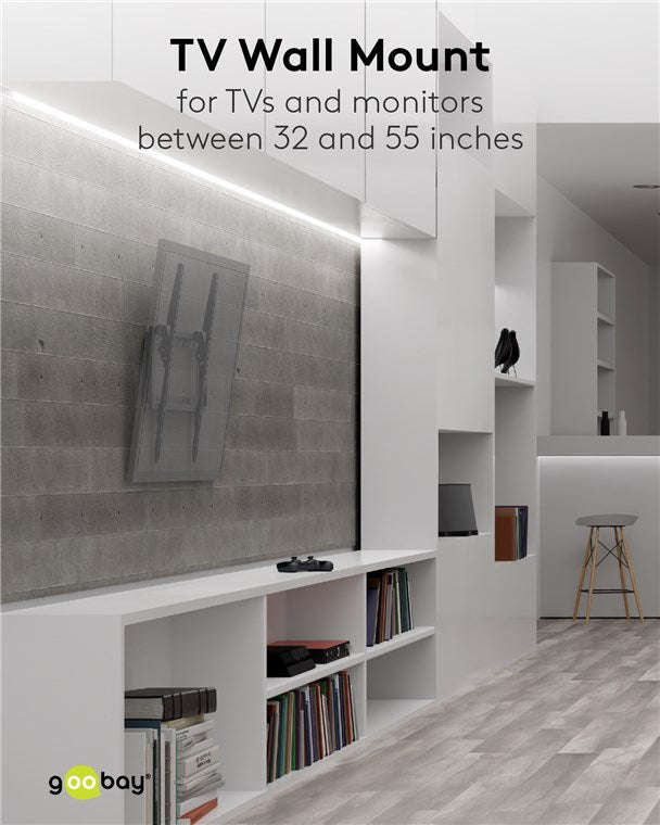 Goobay TV Wall Mount Basic Tilt for TVs from 32" to 55"