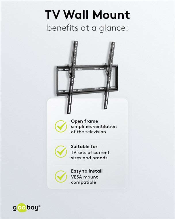 Goobay TV Wall Mount Basic Tilt for TVs from 32" to 55"