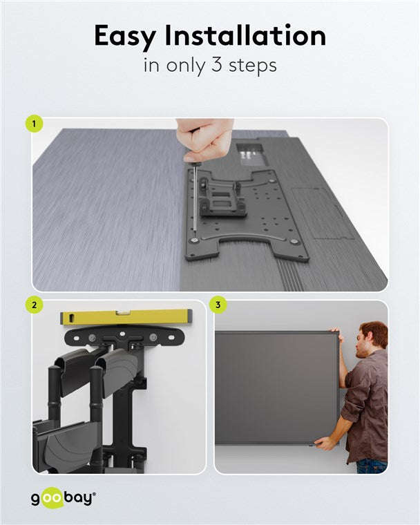 Goobay TV wall mount OLED FULLMOTION (L) for TVs from 37" to 70"