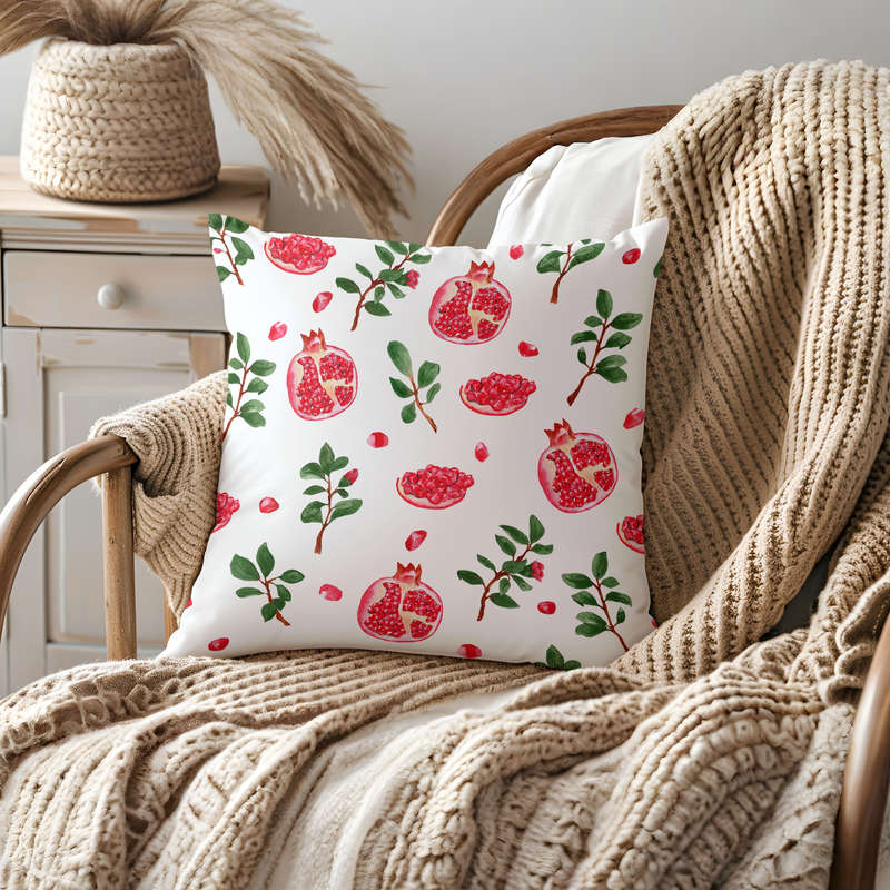 Pomegranate Throw Pillow