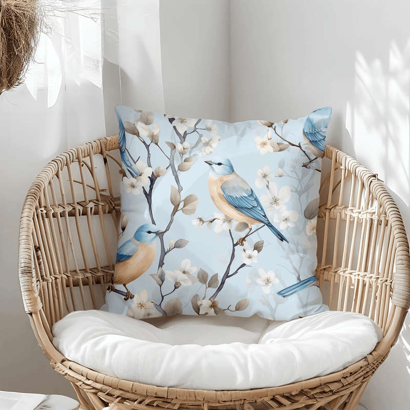 Blue Bird Throw Pillow