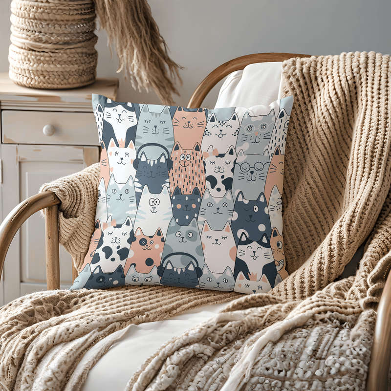 Cat Throw Pillow