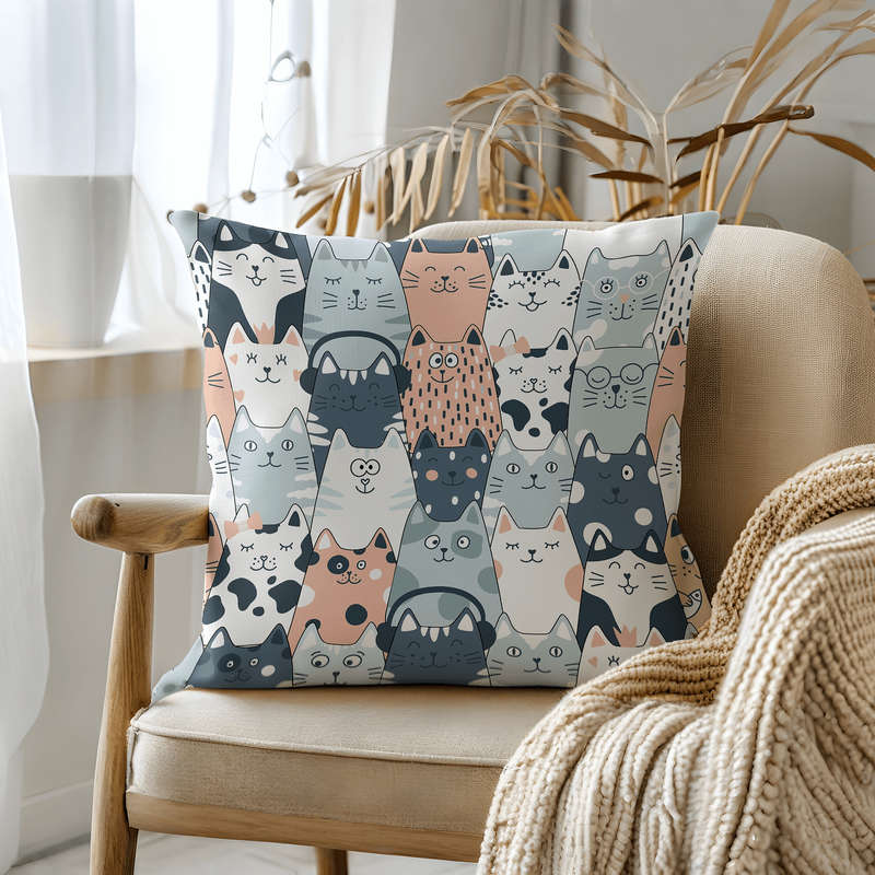 Cat Throw Pillow