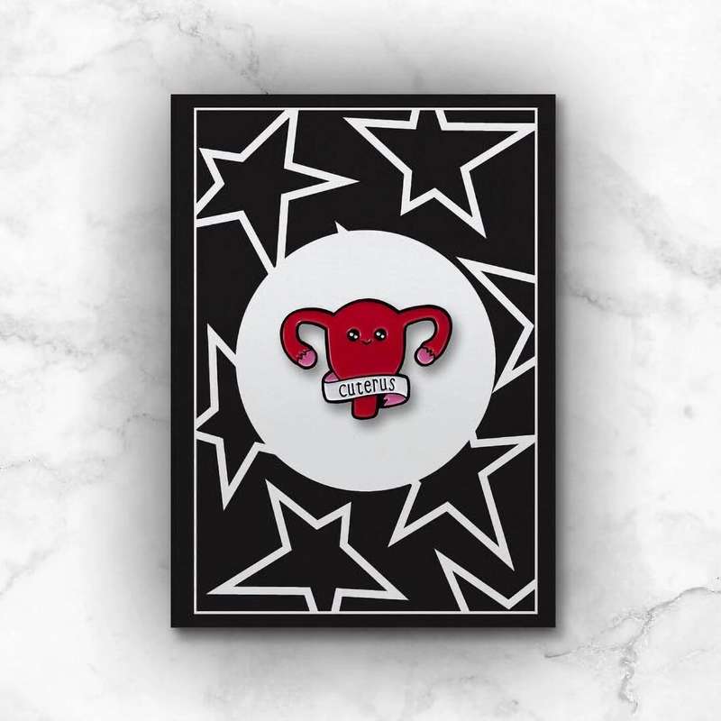 Cuterus Uterus Enamel Pin