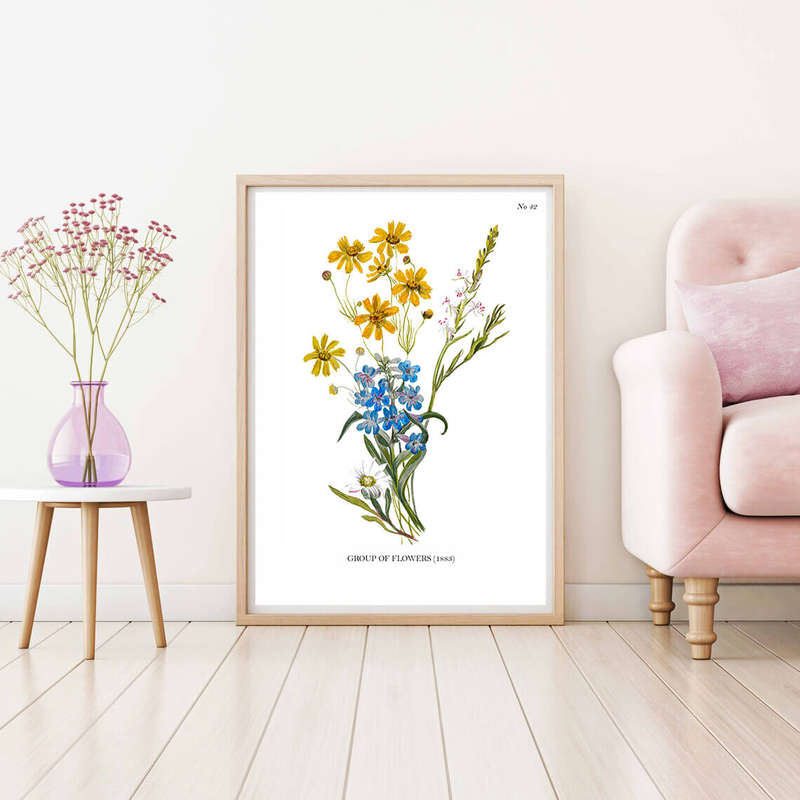 Group of Flowers Botanical Art Print by Mary Vaux Walcott