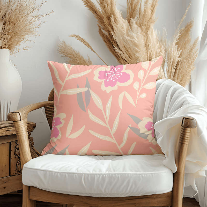 Pink Carnation Throw Pillow