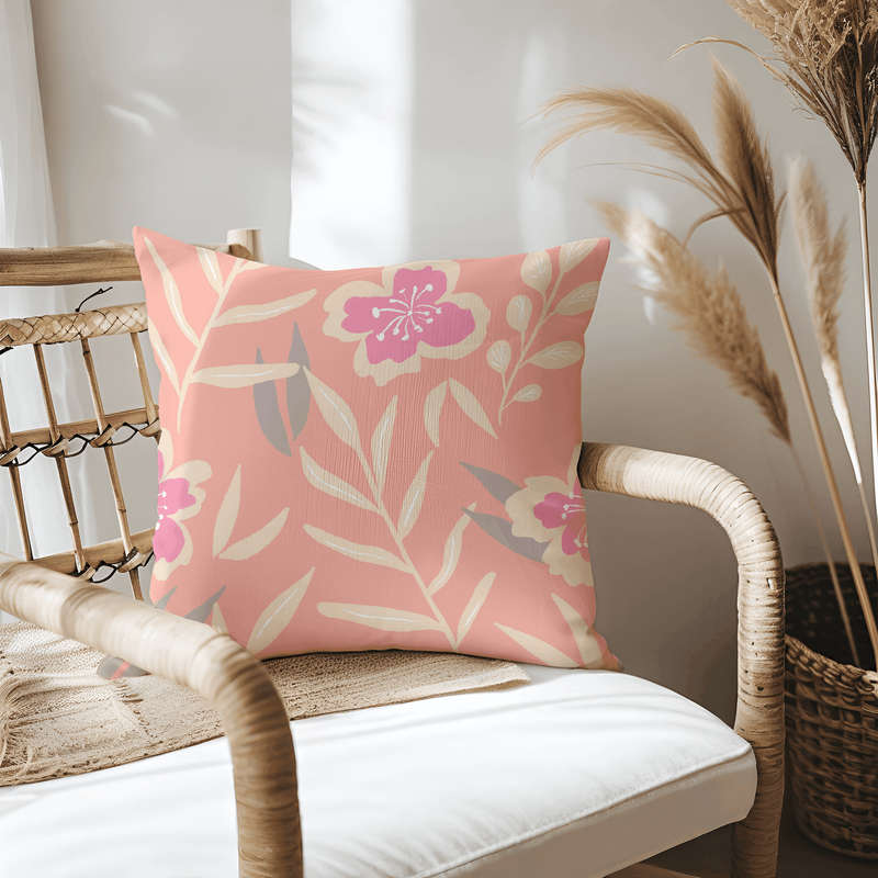 Pink Carnation Throw Pillow