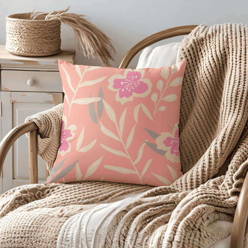 Pink Carnation Throw Pillow