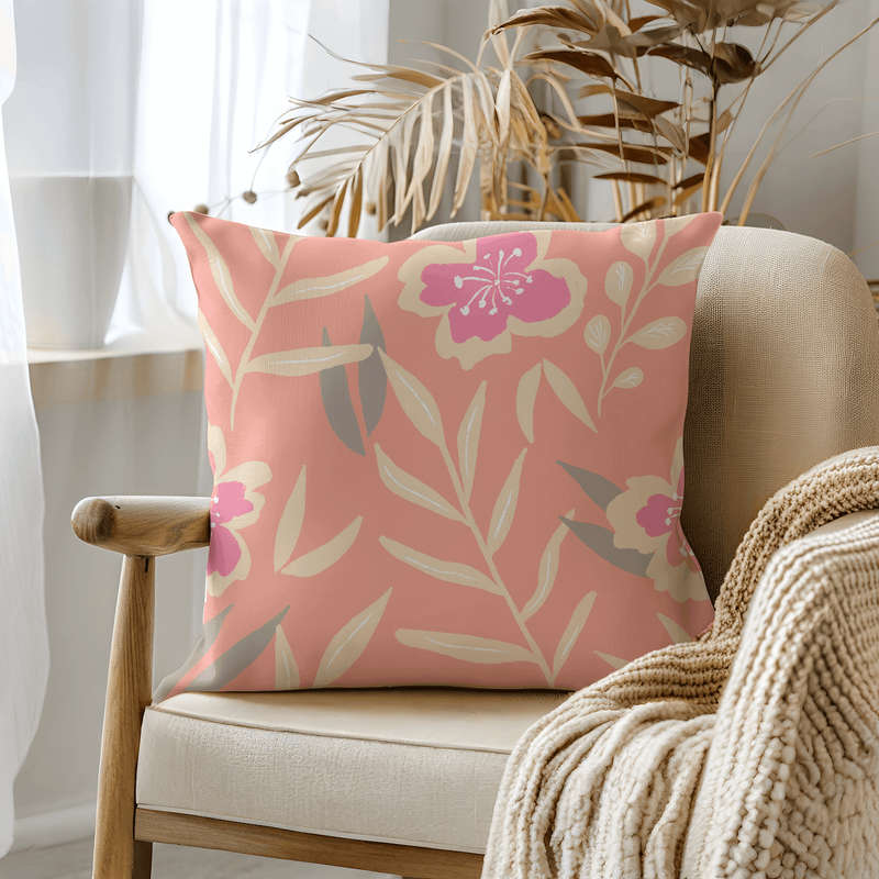 Pink Carnation Throw Pillow