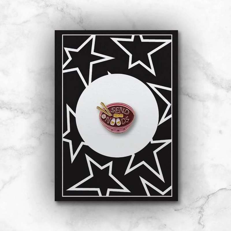 Send Noods Enamel Pin