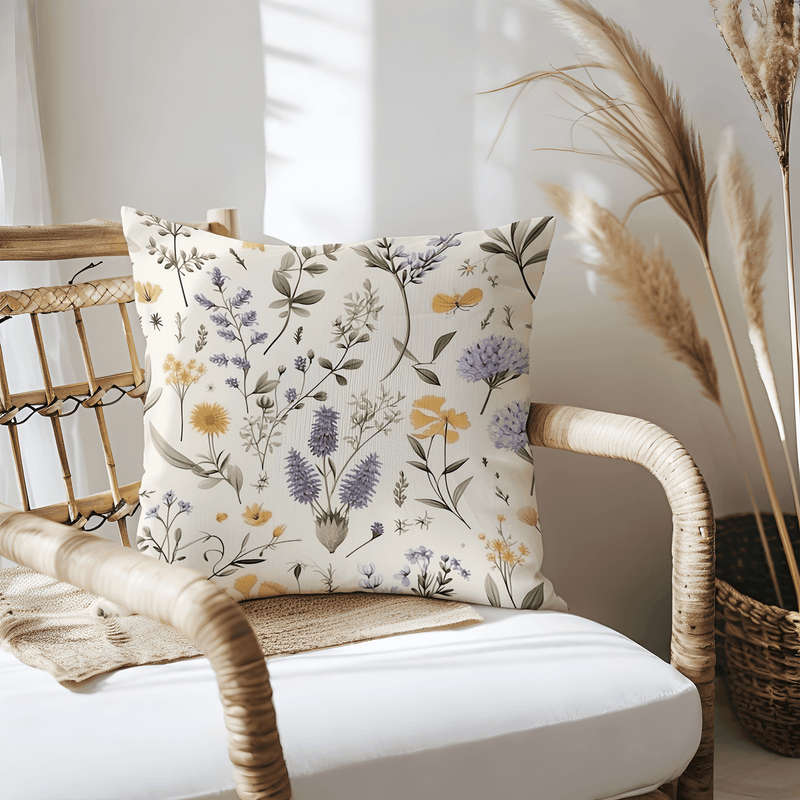 Botanical Illustration Throw Pillow