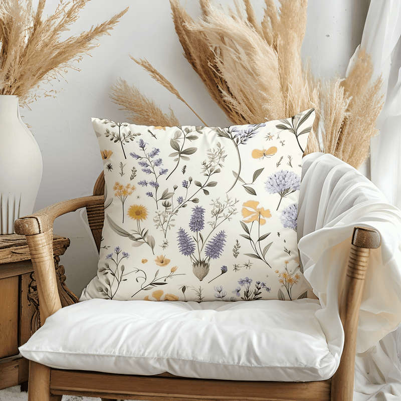 Botanical Illustration Throw Pillow