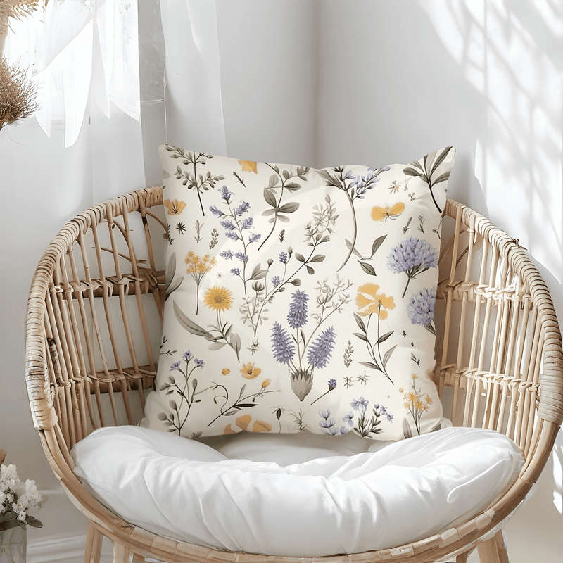 Botanical Illustration Throw Pillow