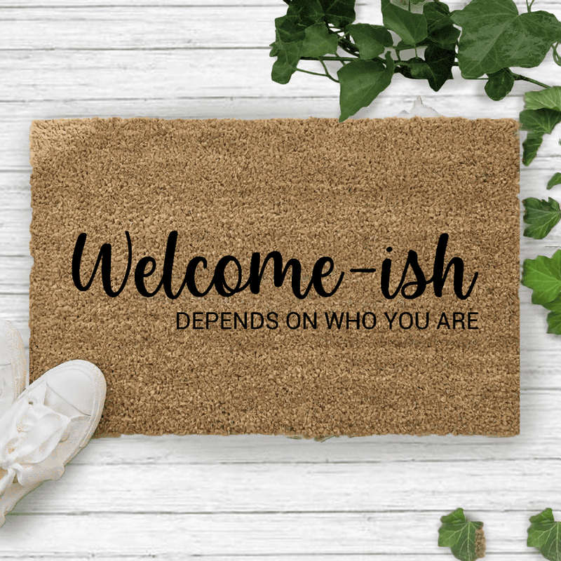 Welcome-ish Printed Coir Doormat