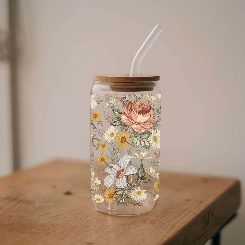 Botanical Glass Libbey Can