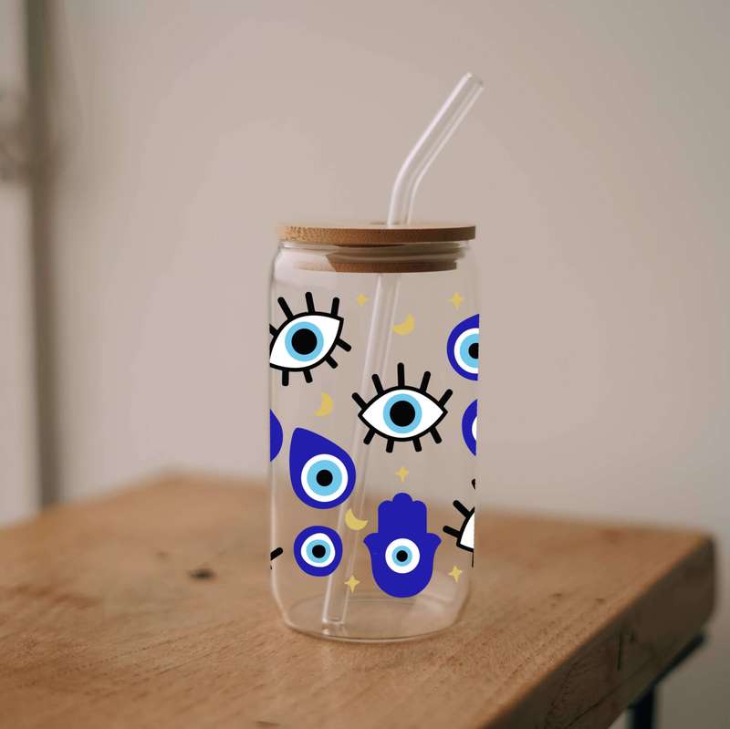 Evil Eye Glass Can