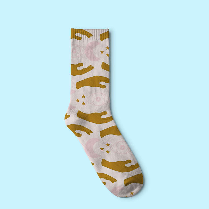 Moon and Stars Novelty Socks