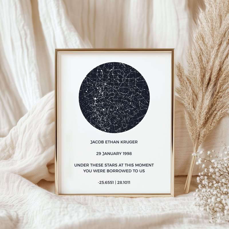 Custom Star Constellation Map