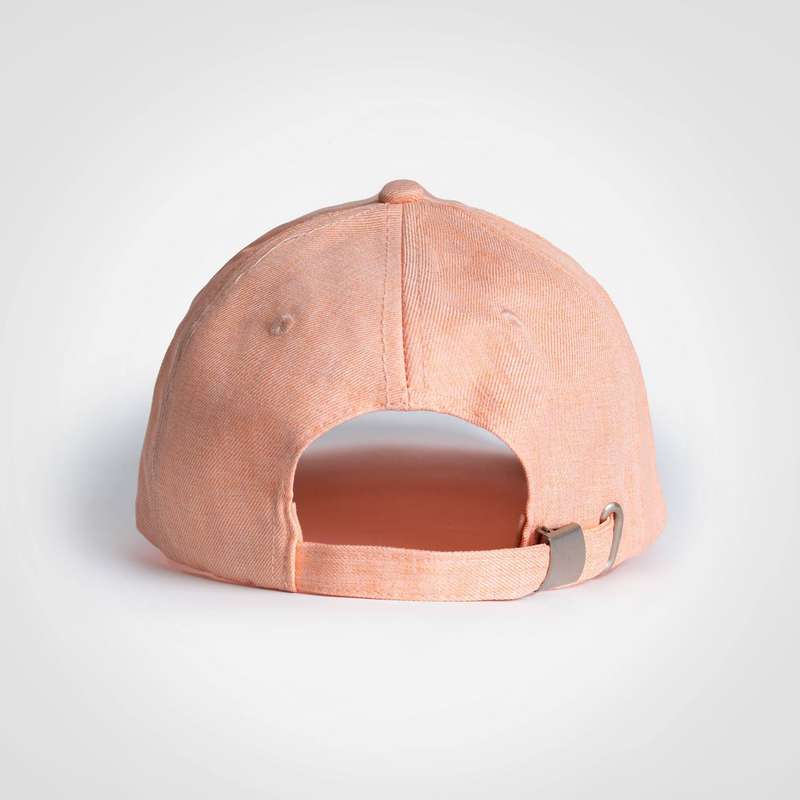 Peach Linen Cap