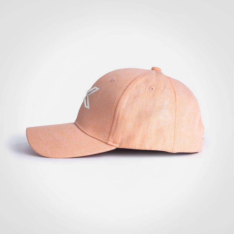 Peach Linen Cap