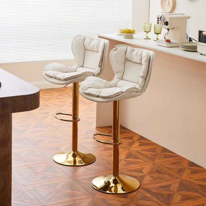 KC FURN-Nelia Suede Barstool
