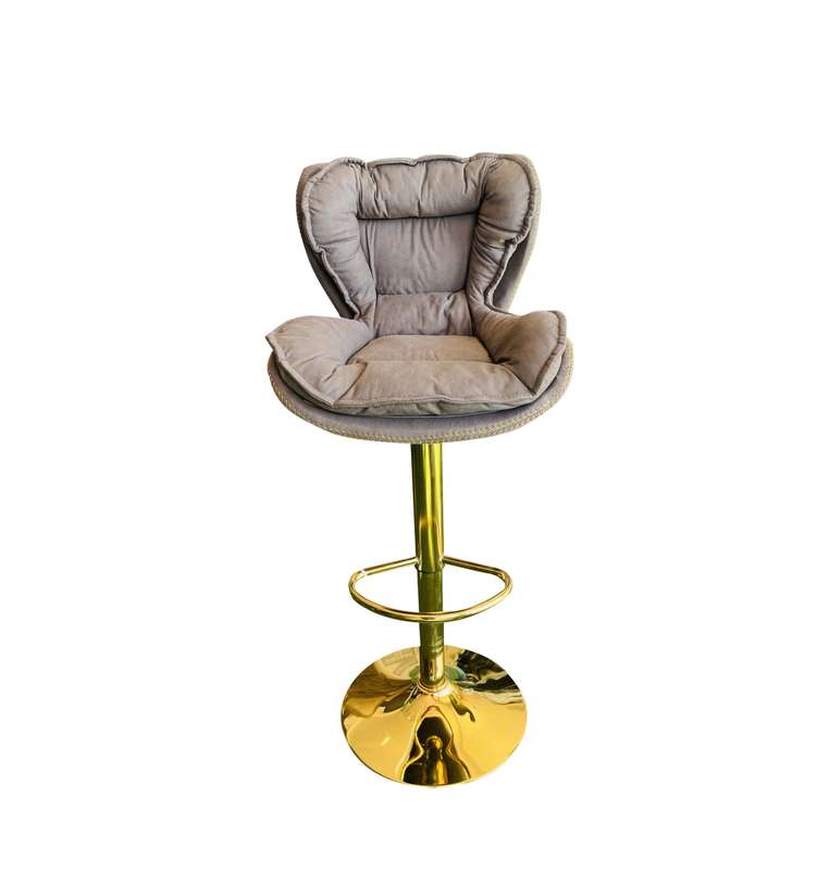 KC FURN-Nelia Suede Barstool