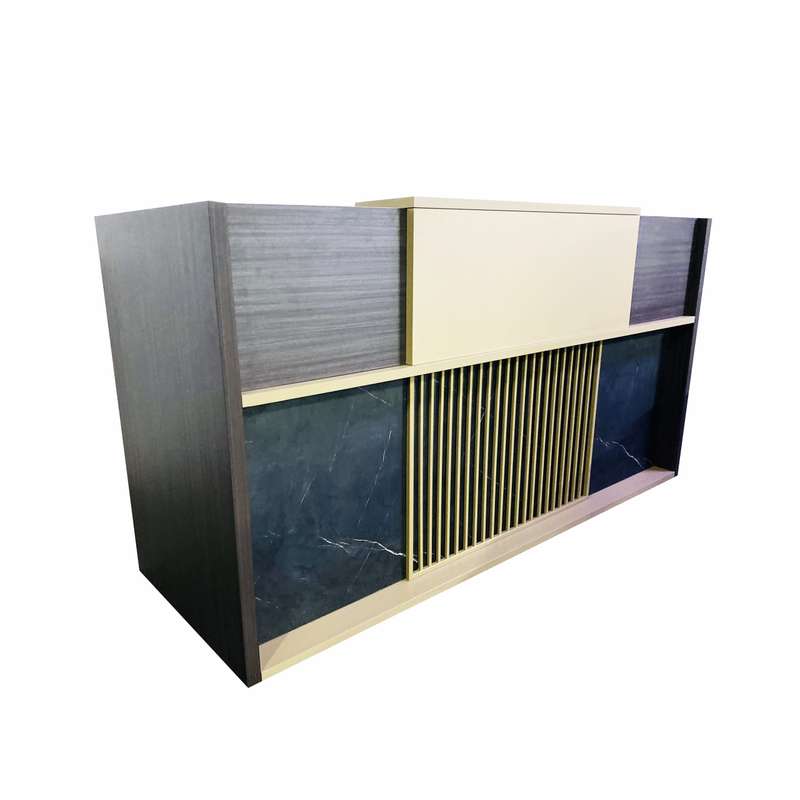 KC FURN-Bitman Modern Reception Desk with LED Lights