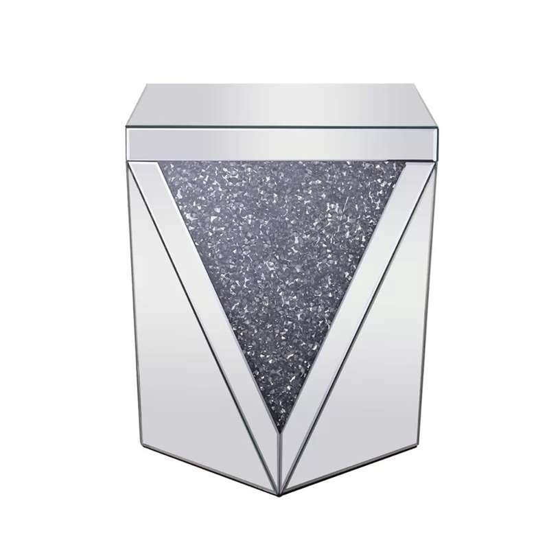 KC FURN-Crystal Mirror End Table