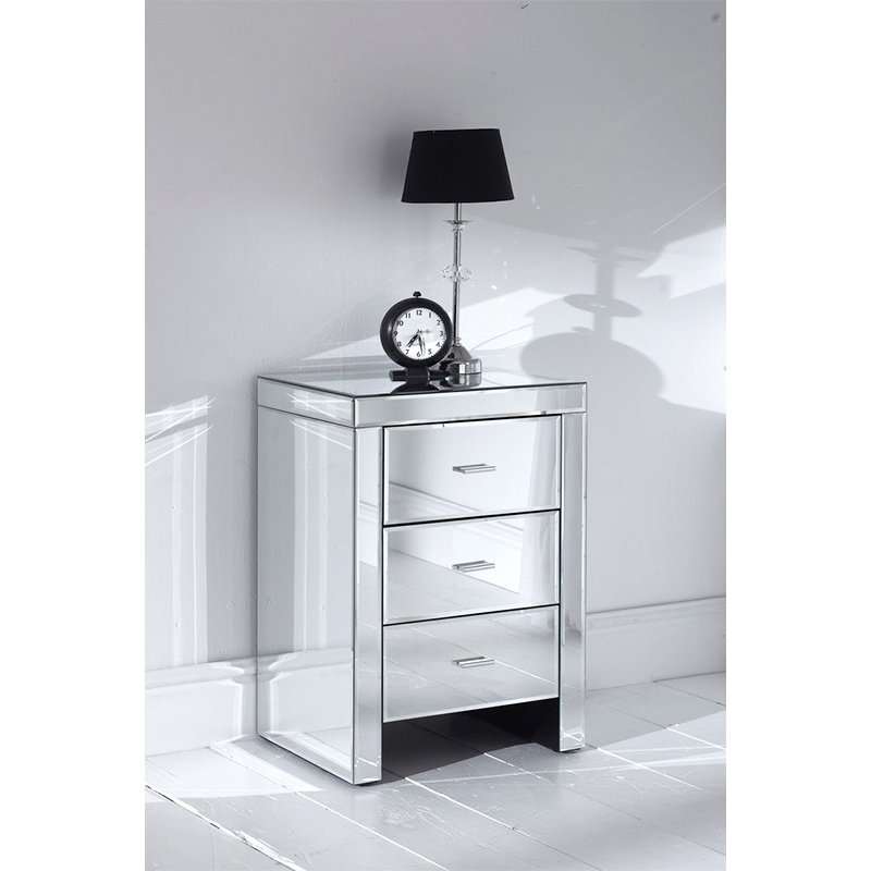 KC FURN-Venetian Glass 3 Drawer Pedestal