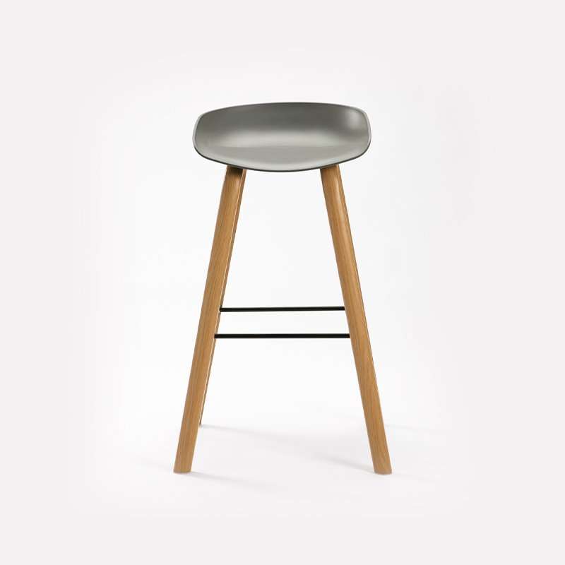 KC FURN Walnut Wood Bar Stool