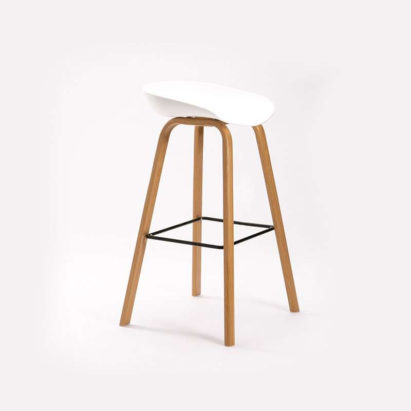 KC FURN Walnut Wood Bar Stool