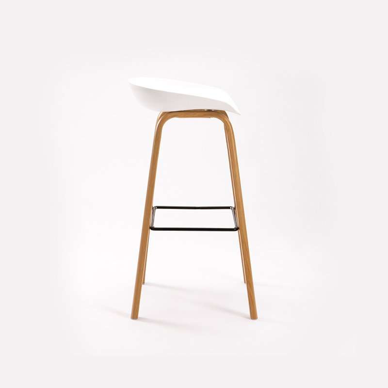 KC FURN Walnut Wood Bar Stool