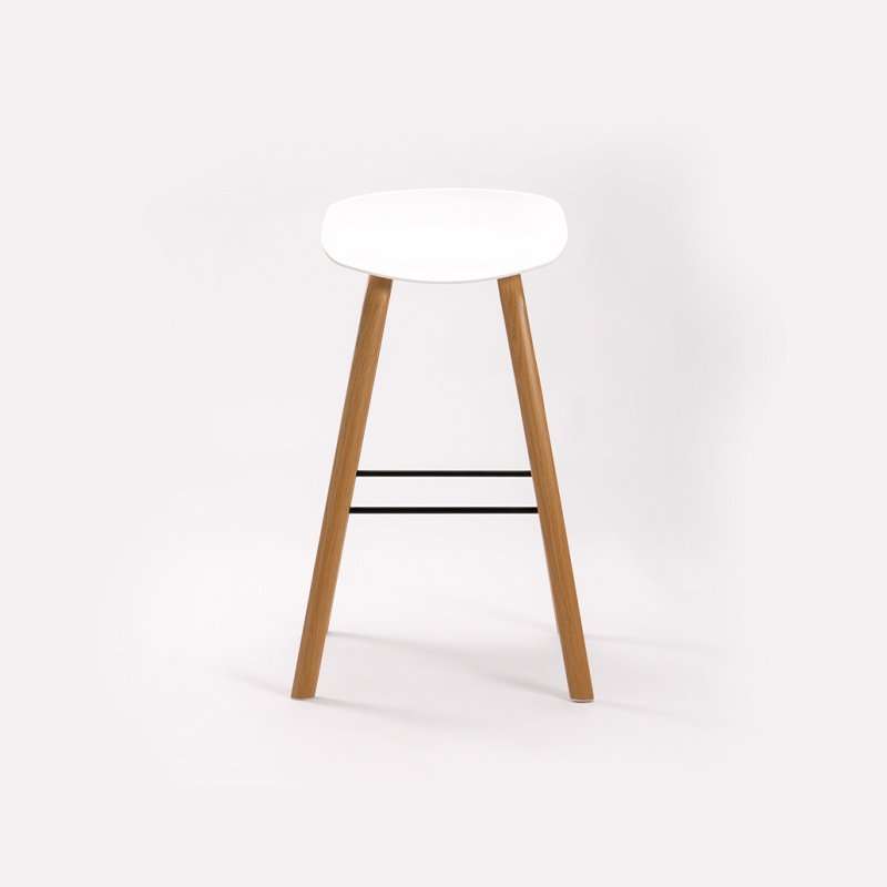 KC FURN Walnut Wood Bar Stool