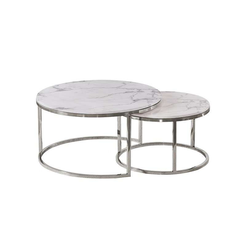 KC FURN-Accent Marble Top Nesting Tables