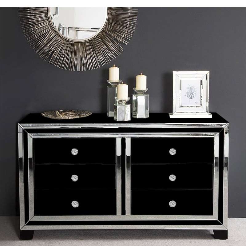 KC FURN-Blanca Mirror Chest Of 6 Drawers