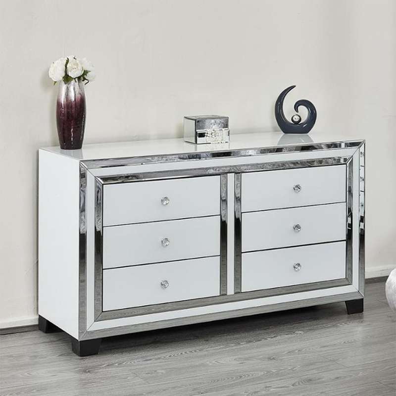 KC FURN-Blanca Mirror Chest Of 6 Drawers