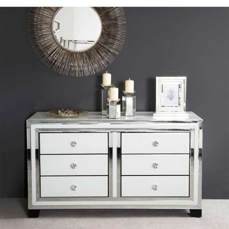 KC FURN-Blanca Mirror Chest Of 6 Drawers