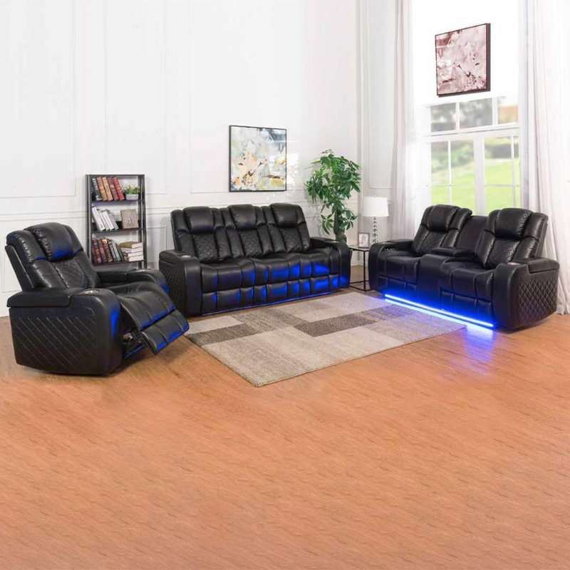 KC FURN-King Recliner Couch