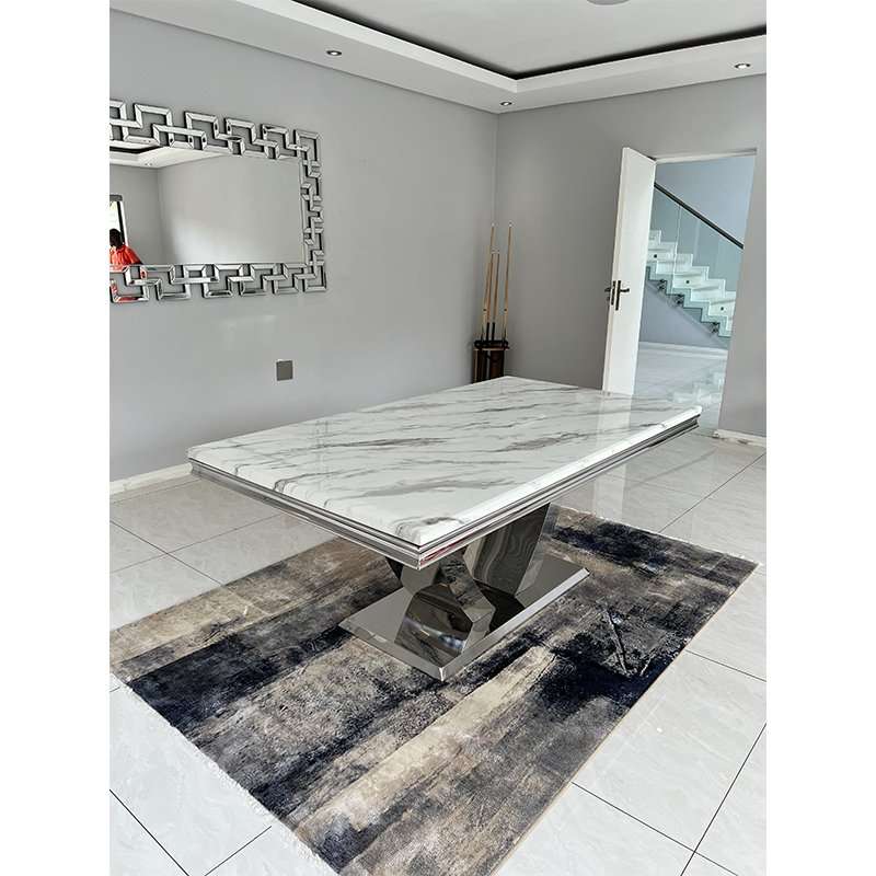 KC FURN-Alexa Marble-Top Dining Table