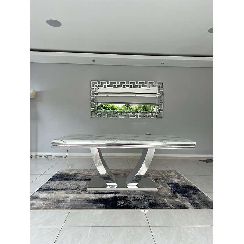KC FURN-Alexa Marble-Top Dining Table